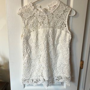 Nanette Lepore Sz M Lacey white top NWT
